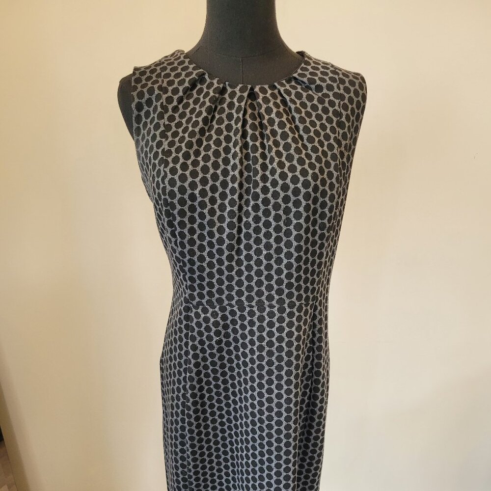 Gray with Black Polka Dotted Dress